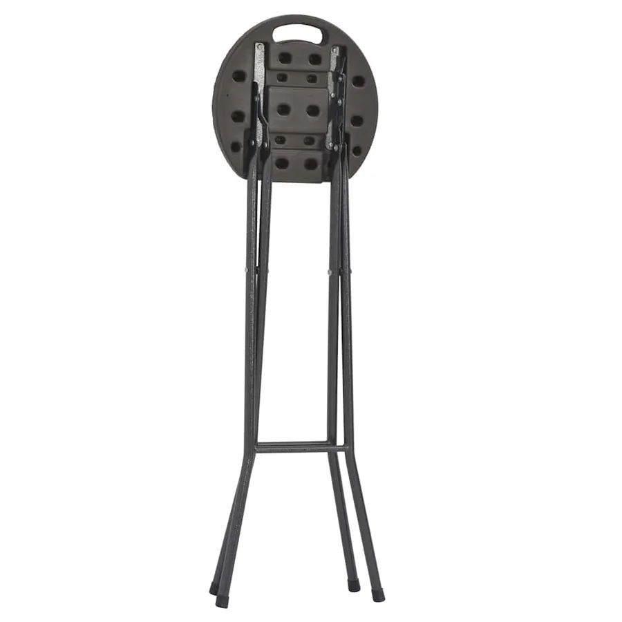 Tabouret de bar pliable lot de 2 PEHD et acier Aspect rotin - 5