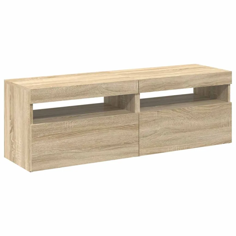 Meubles TV avec lumières LED 2 pcs Chêne sonoma 60x35x40 cm - 6