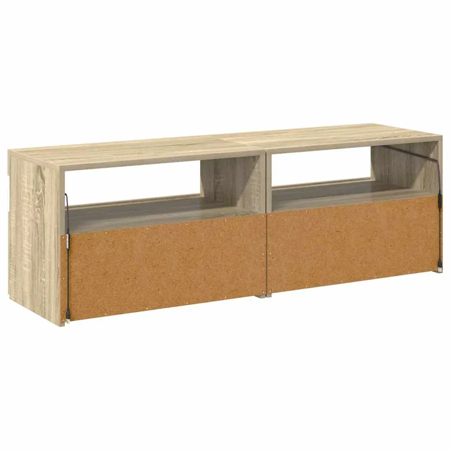 Meubles TV avec lumières LED 2 pcs Chêne sonoma 60x35x40 cm - 9