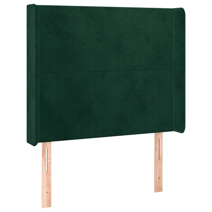 Tête de lit à LED Vert foncé 103x16x118/128 cm Velours - 3