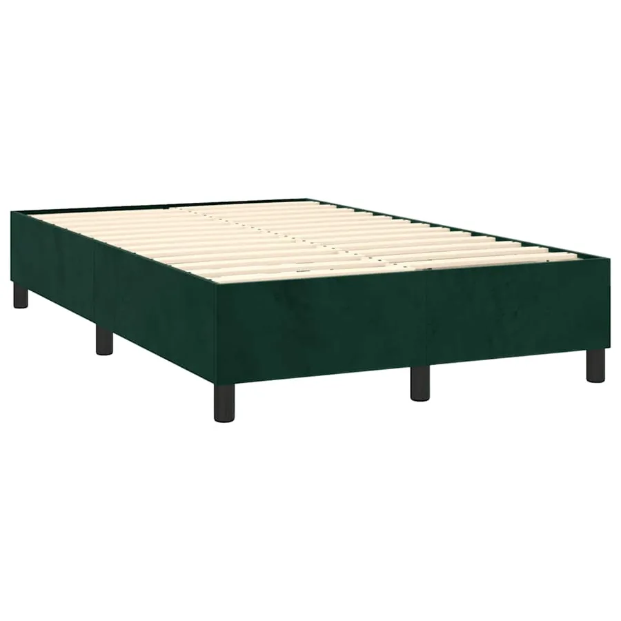 Sommier à lattes de lit avec matelas LED Vert foncé 120x200 cm - 5