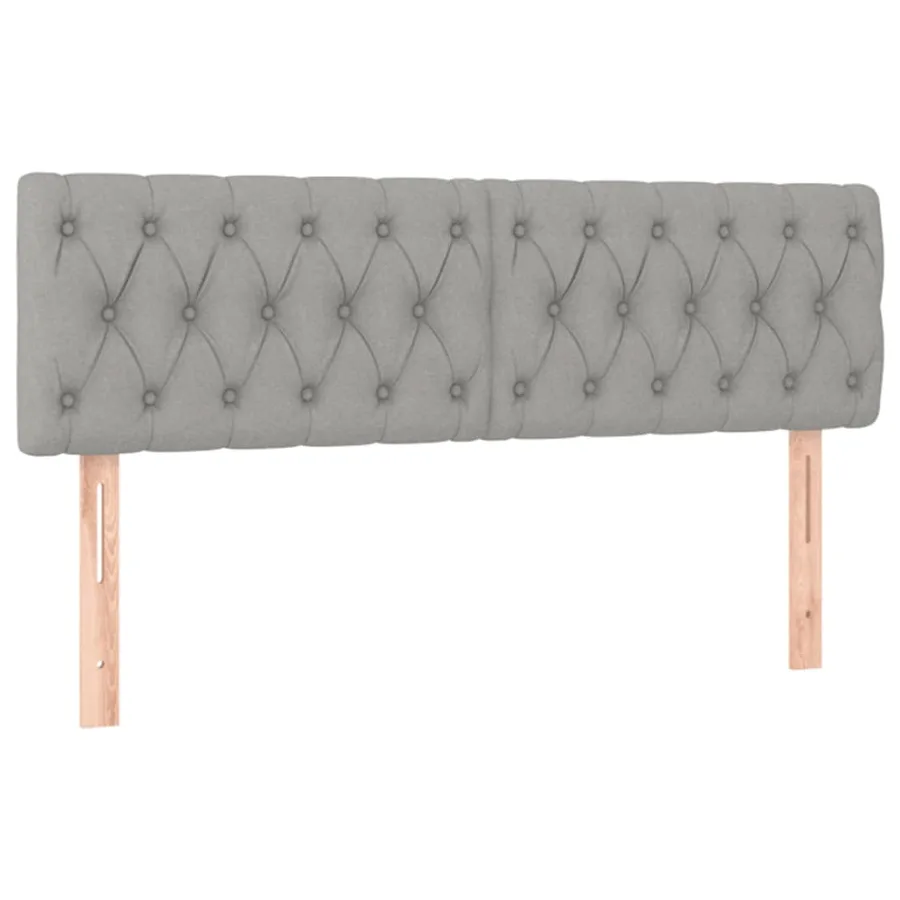Sommier à lattes de lit matelas LED Gris clair 160x200 cm Tissu - 7