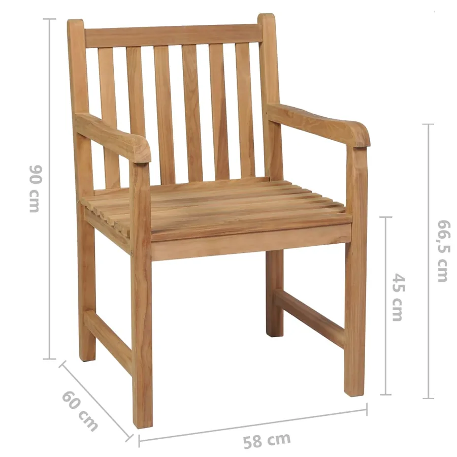 Chaises de jardin lot de 4 avec coussins vert vif Bois de teck - 10