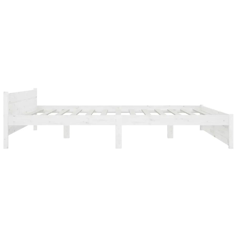 Cadre de lit sans matelas avec tiroirs blanc - 6