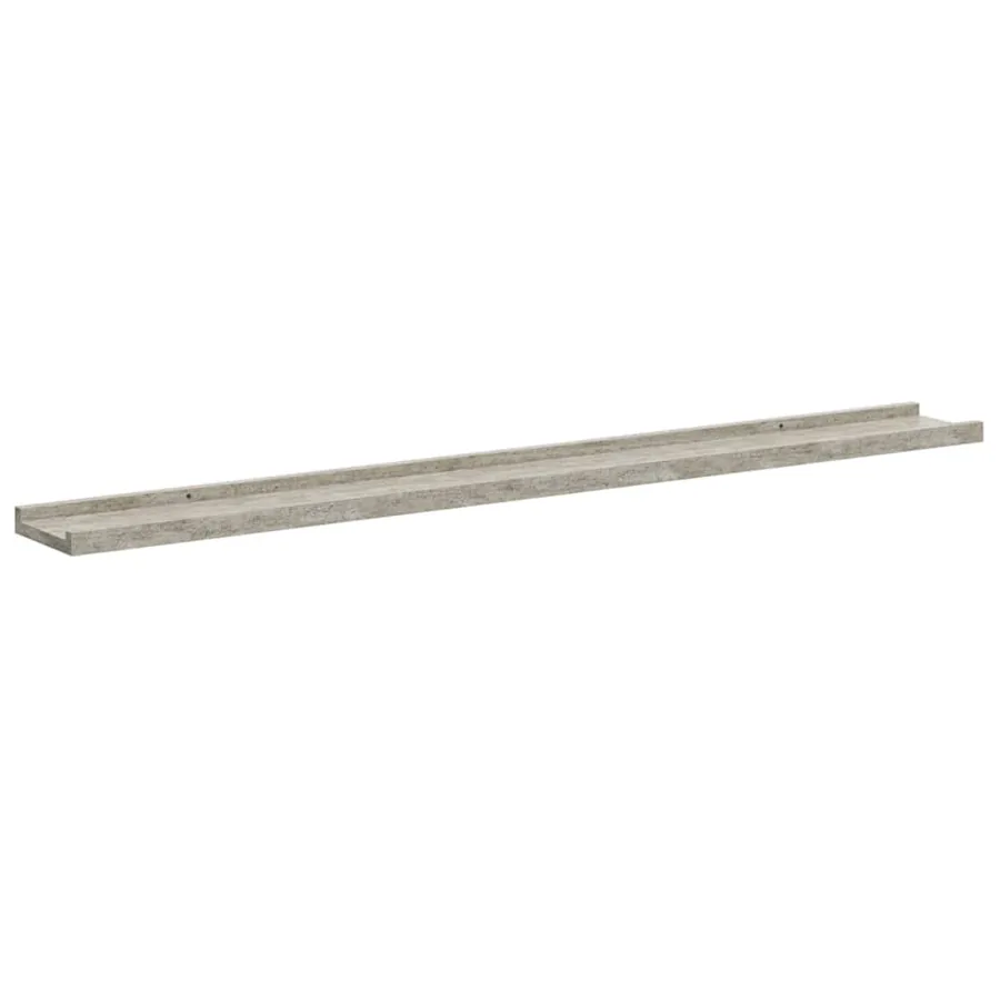 Étagères murales 2 pcs Gris béton 100x9x3 cm - 5