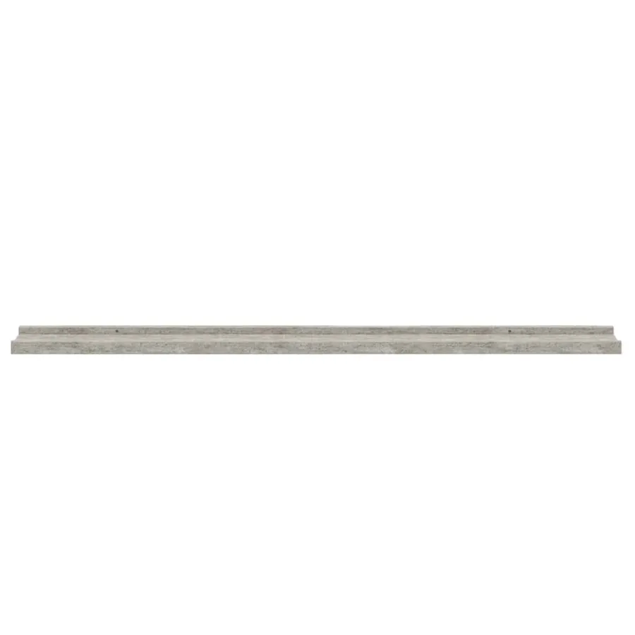 Étagères murales 2 pcs Gris béton 100x9x3 cm - 6