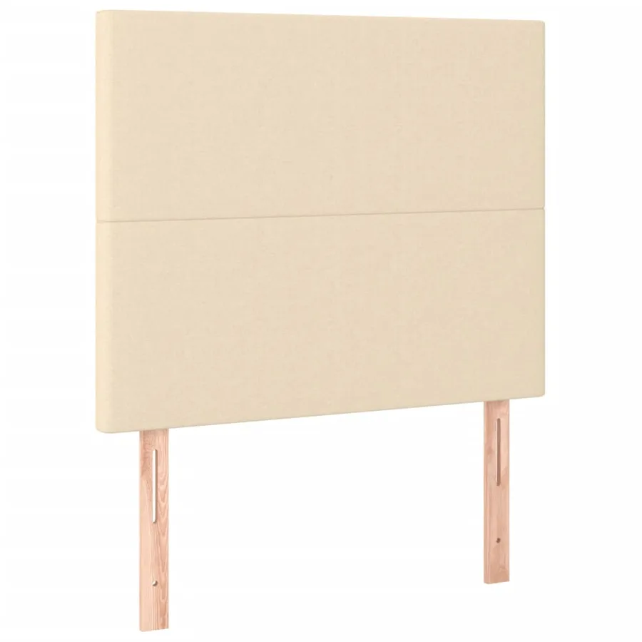 Cadre de lit sans matelas crème 100x200 cm tissu - 8