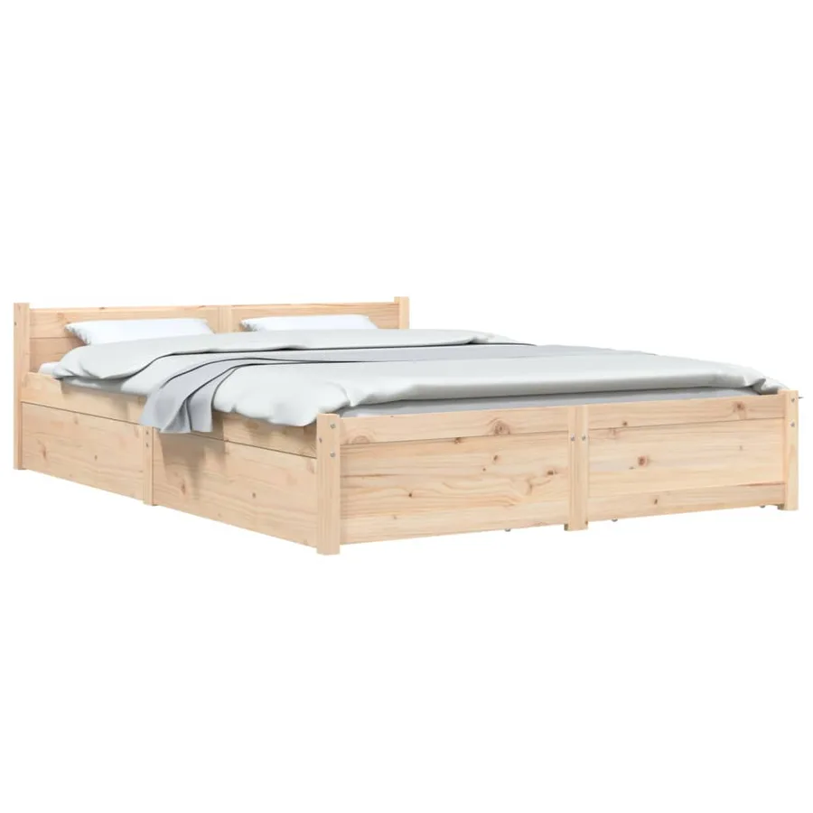 Cadre de lit sans matelas avec tiroirs - 3
