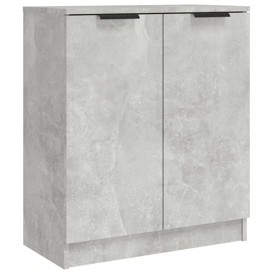 Buffets 3 pcs gris béton bois d'ingénierie - 4