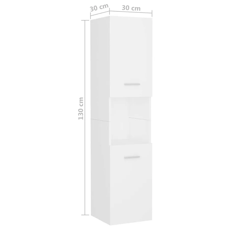 Ensemble de meubles de salle de bain Blanc Aggloméré - 15