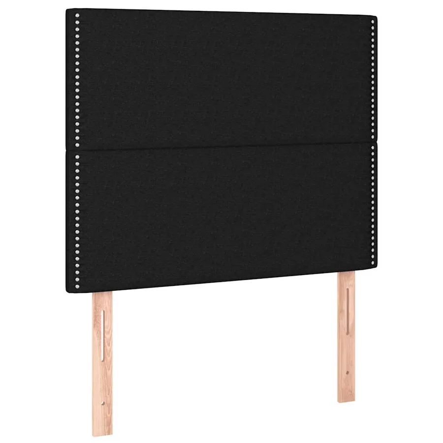 Cadre de lit sans matelas noir 90x190 cm tissu - 9