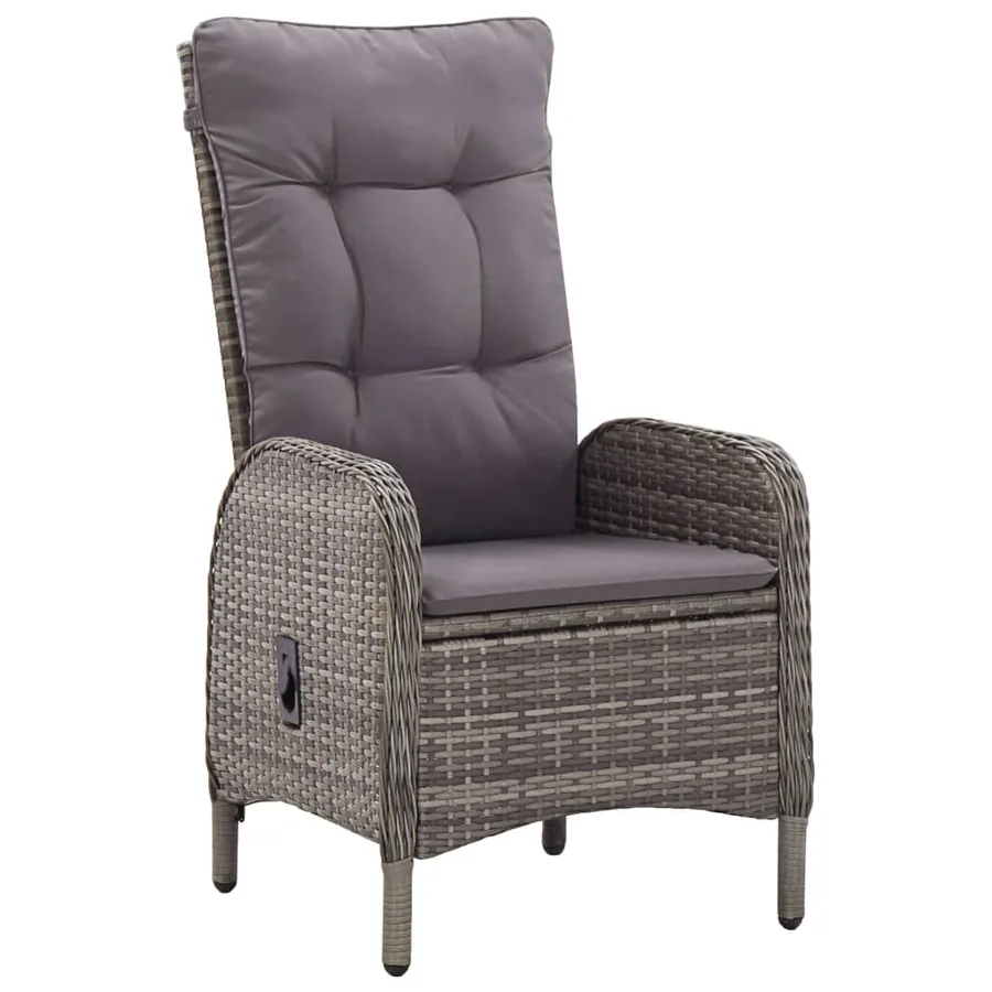 Ensemble de bistro de jardin 3 pcs Résine tressée Gris - 3