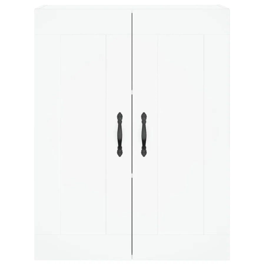 Buffet haut Blanc 69,5x34x180 cm Bois d'ingénierie - 6