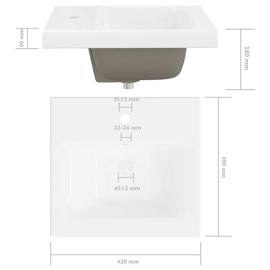 Ensemble de meubles de salle de bain Blanc Aggloméré - 15