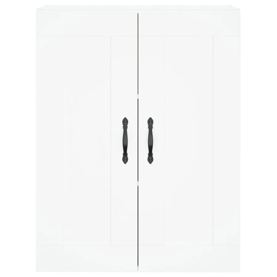 Buffet haut Blanc 69,5x34x180 cm Bois d'ingénierie - 6