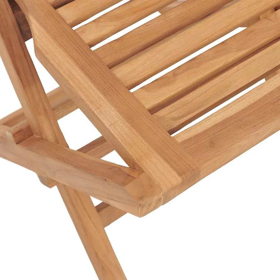 Chaises de jardin pliantes lot de 2 47x63x90cm bois massif teck - 7