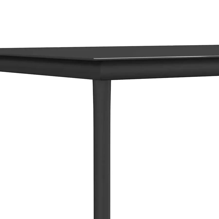 Ensemble à manger de jardin 7 pcs noir textilène et acier - 7