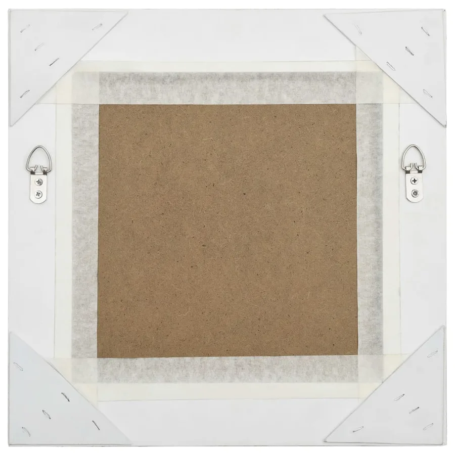 Miroir mural style baroque 40x40 cm Argenté - 4