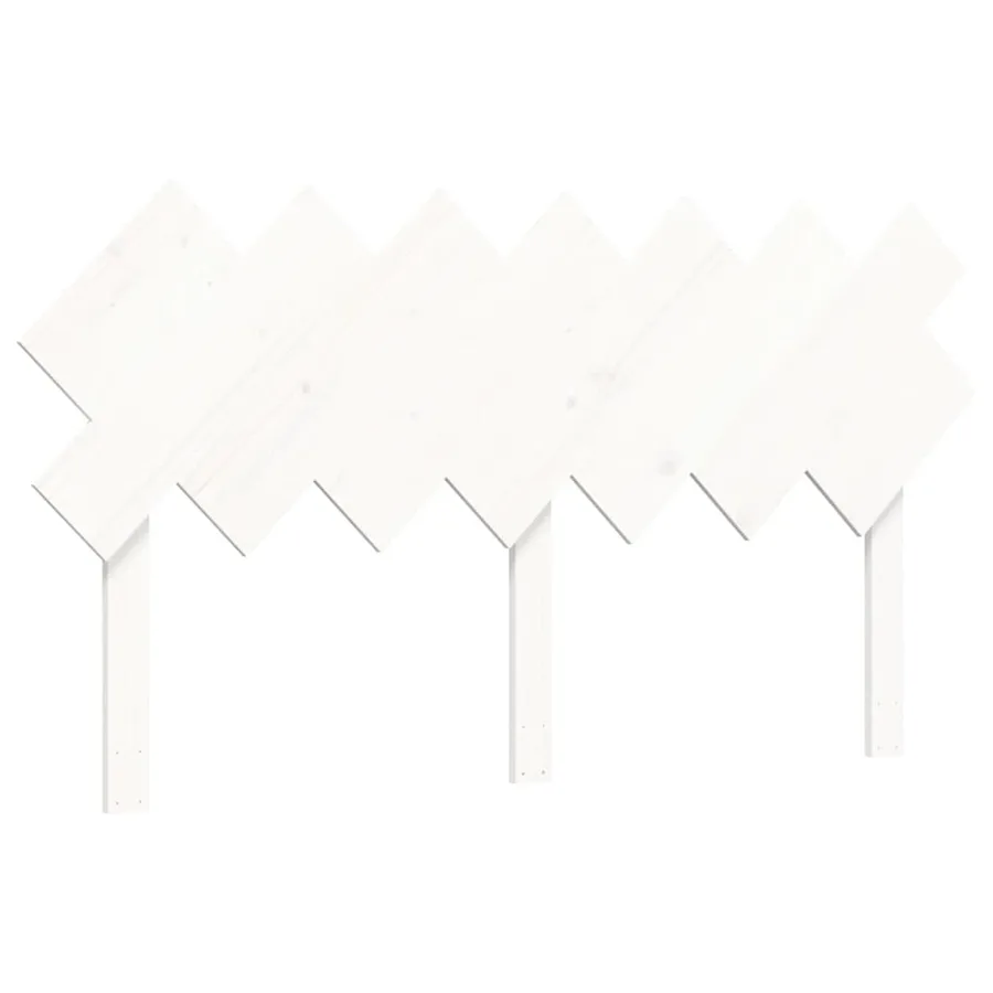 Cadre de lit sans matelas blanc 140x190 cm bois de pin massif - 8