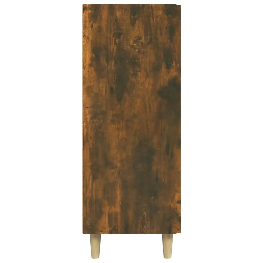 Buffet chêne fumé 69,5x34x90 cm bois d'ingénierie - 6