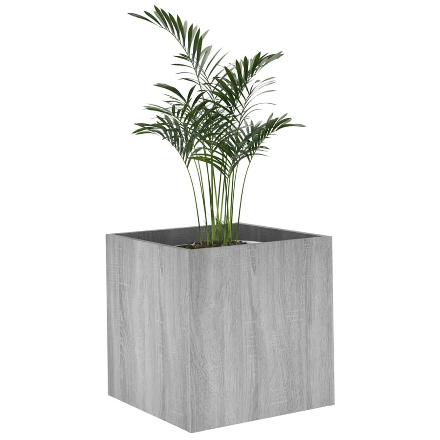 Jardinière Sonoma gris 40x40x40 cm Bois d'ingénierie - 4