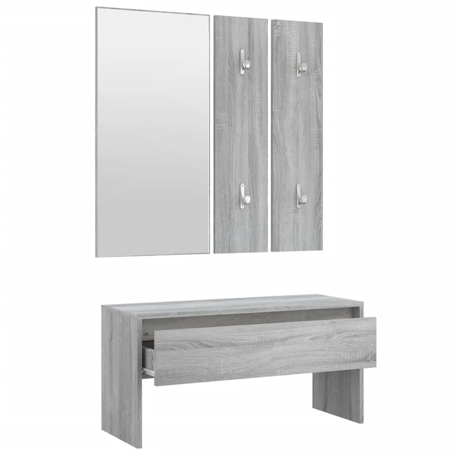 Ensemble de meubles de couloir Sonoma gris Bois d'ingénierie - 6
