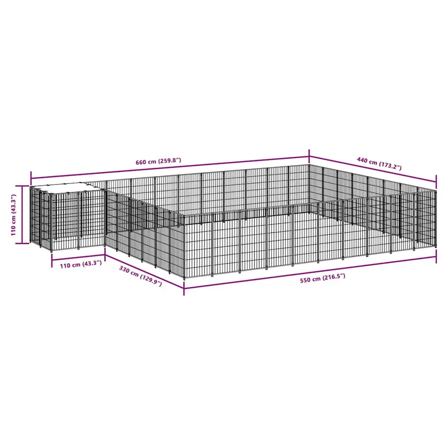 Chenil Argenté 25,41 m² Acier - 7