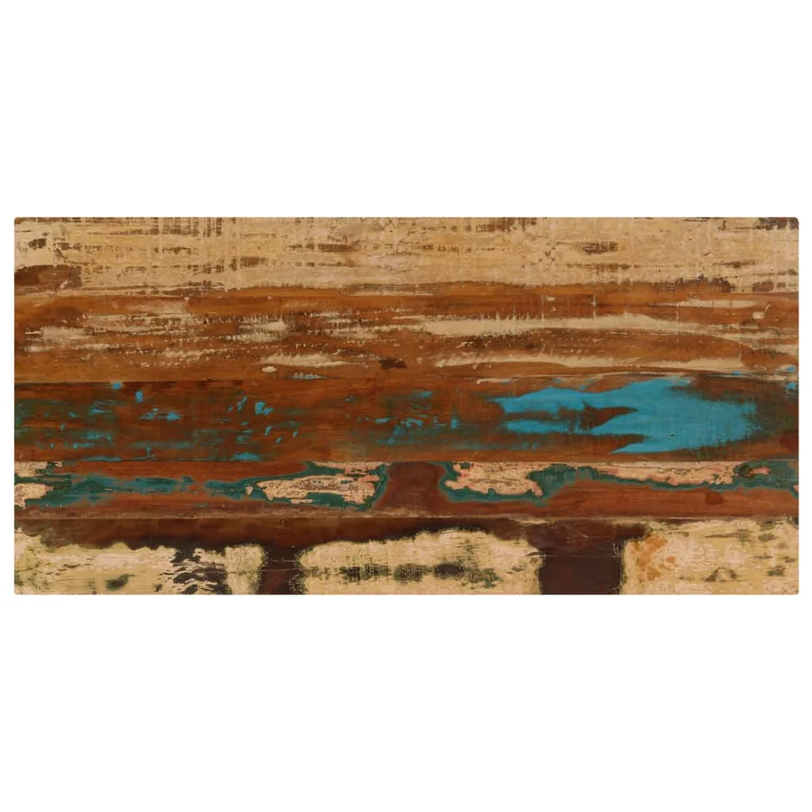 Table basse 100x50x35 cm Bois de récupération solide et acier - 4