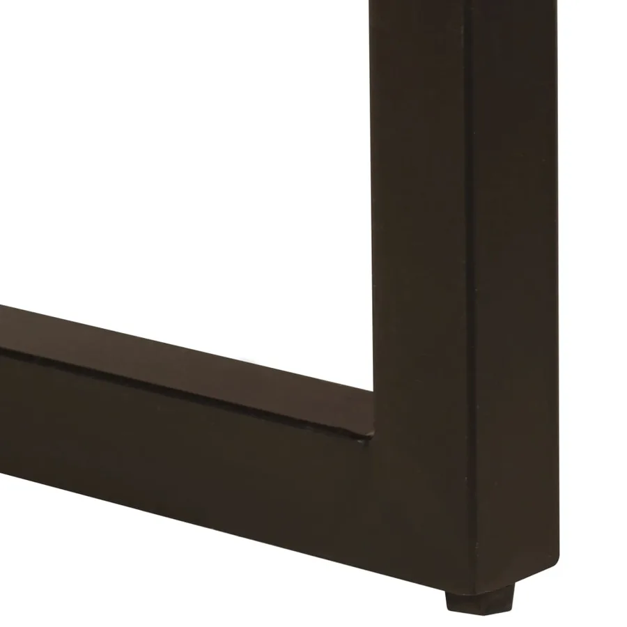 Table basse 100x50x35 cm Bois de récupération solide et acier - 7
