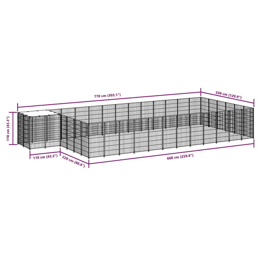Chenil Argenté 22,99 m² Acier - 7
