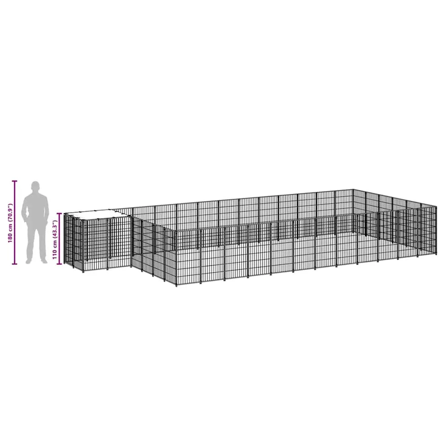 Chenil Argenté 22,99 m² Acier - 8