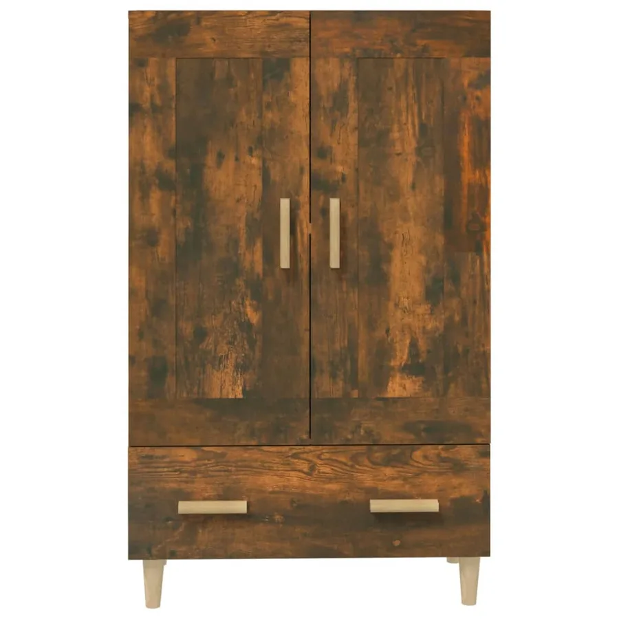 Buffet haut Chêne fumé 70x31x115 cm Bois d'ingénierie - 6