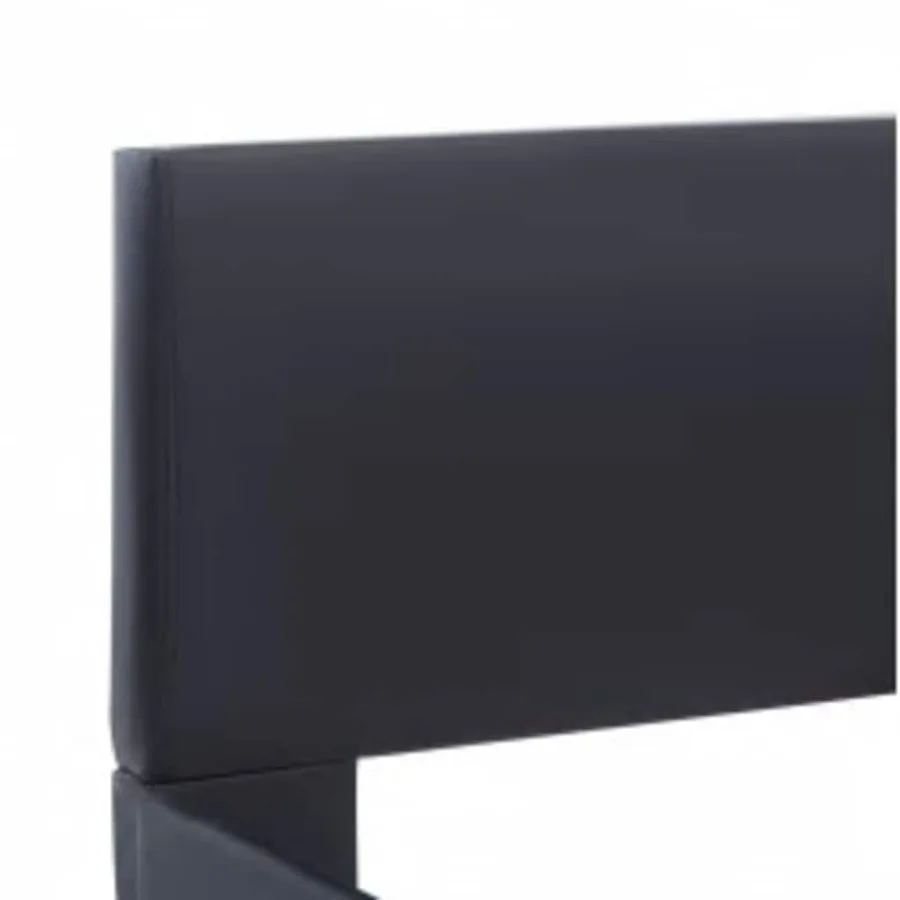 Cadre de lit avec LED sans matelas noir 140x200 cm - 6