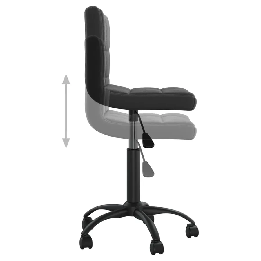 Chaise pivotante de salle à manger Noir Velours - 6