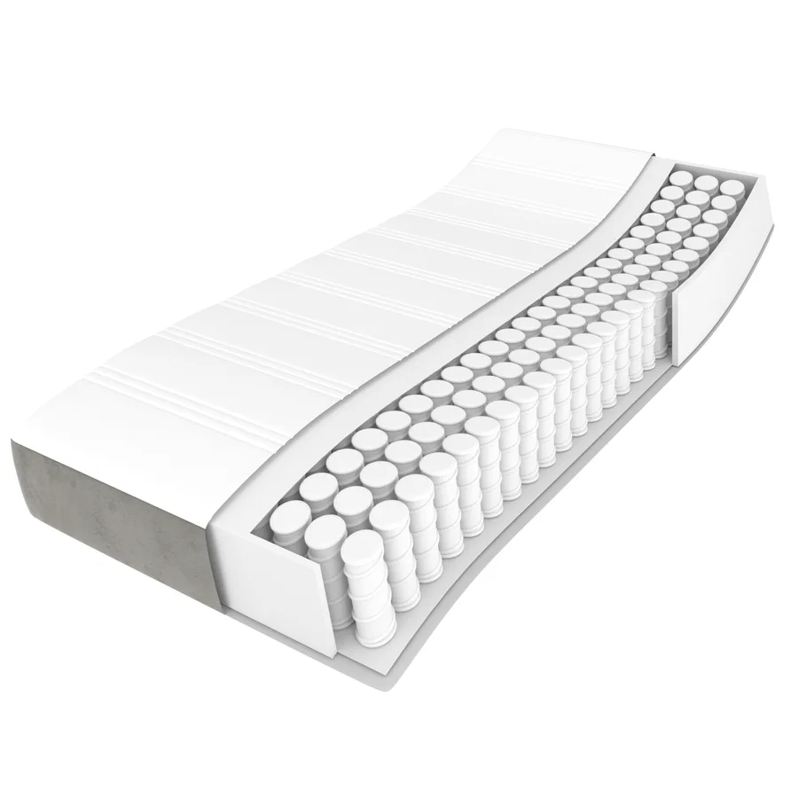 Sommier à lattes de lit et matelas Gris clair 200x200cm Velours - 11
