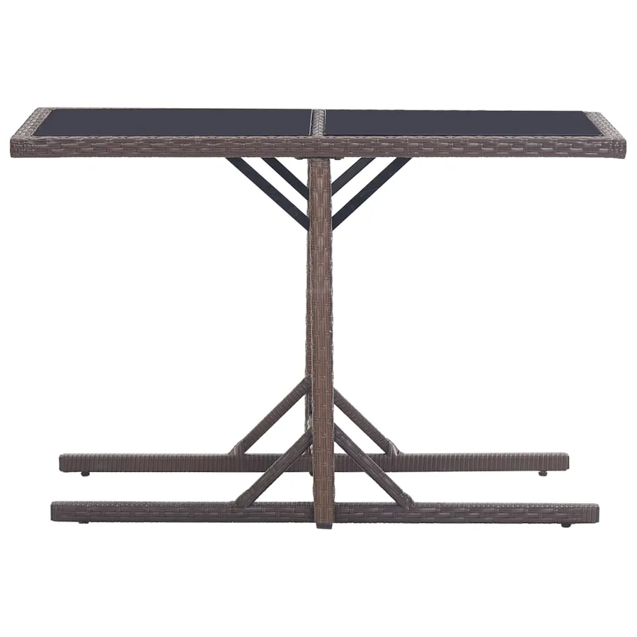 Ensemble à manger de jardin 3 pcs Marron - 8