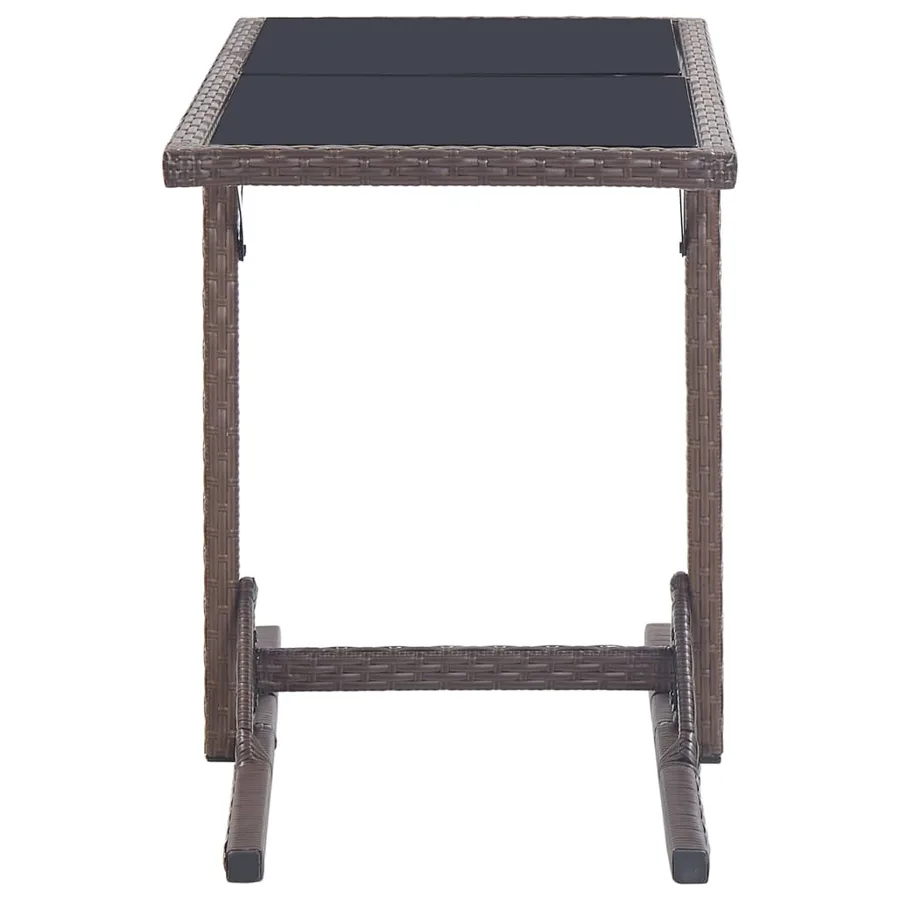 Ensemble à manger de jardin 3 pcs Marron - 9