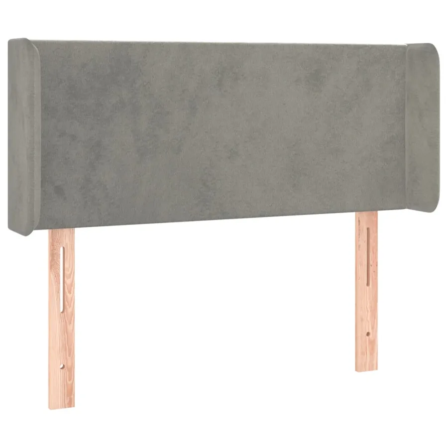 Tête de lit à LED Gris clair 83x16x78/88 cm Velours - 3