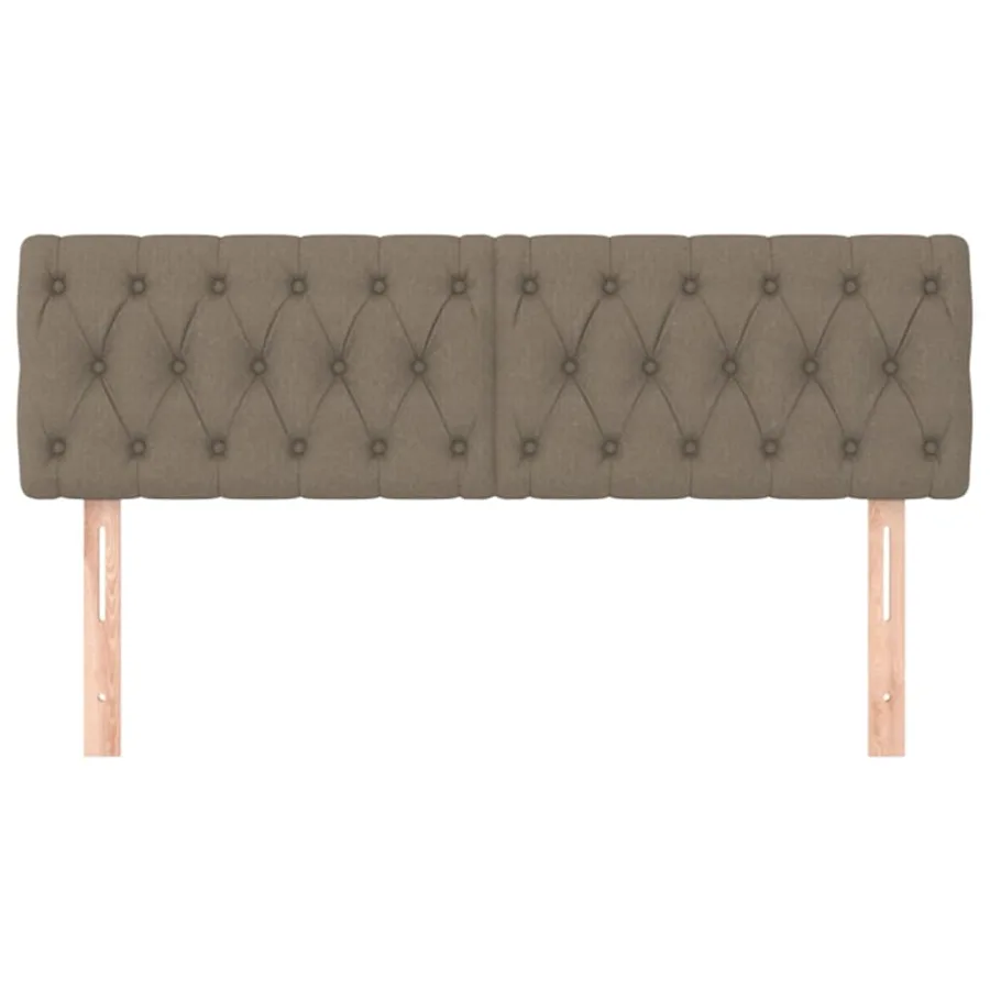 Têtes de lit Taupe 144x7x78/88 cm Tissu - 3