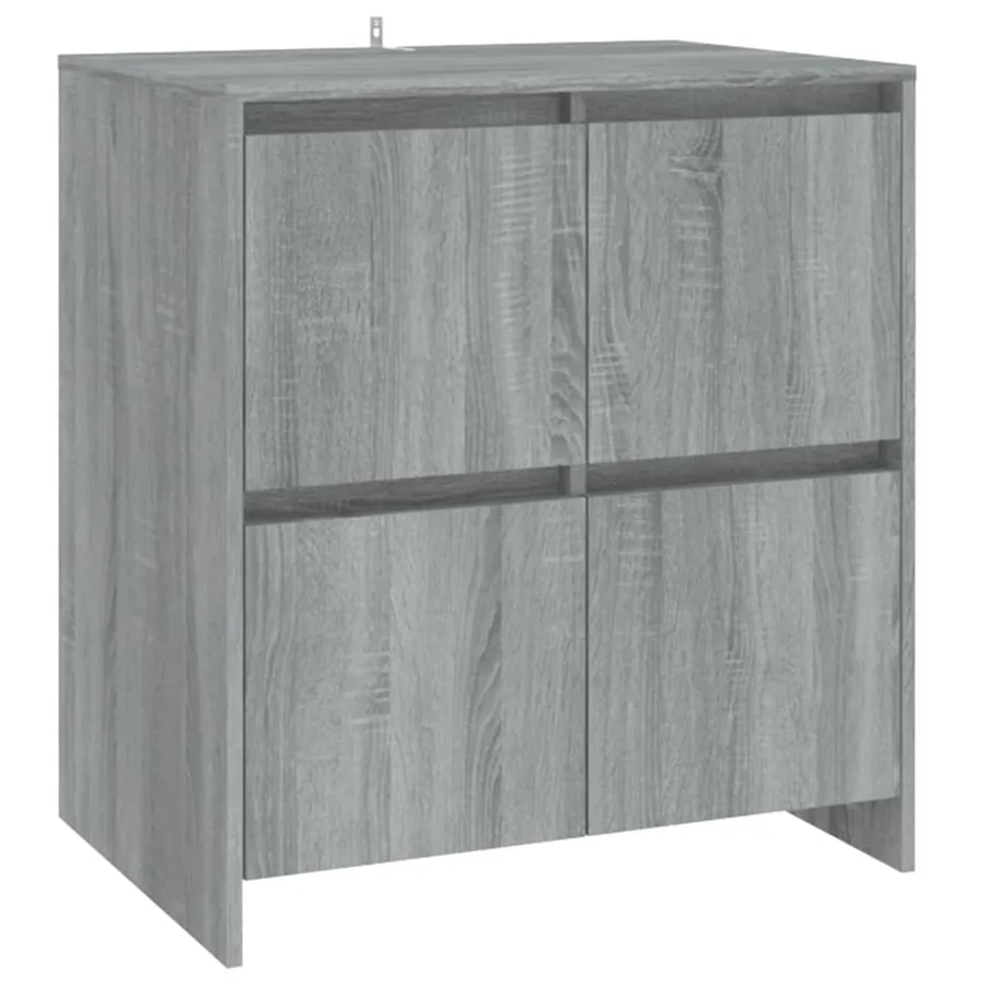 Buffets 2 pcs Sonoma gris 70x41x75 cm Bois d'ingénierie - 4