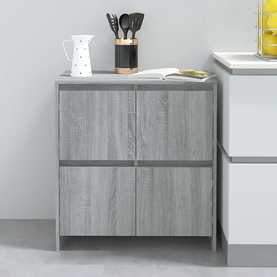 Buffets 2 pcs Sonoma gris 70x41x75 cm Bois d'ingénierie - 9