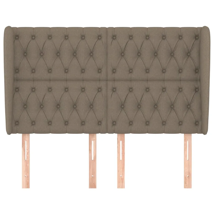 Tête de lit avec oreilles Taupe 147x23x118/128 cm Tissu - 3