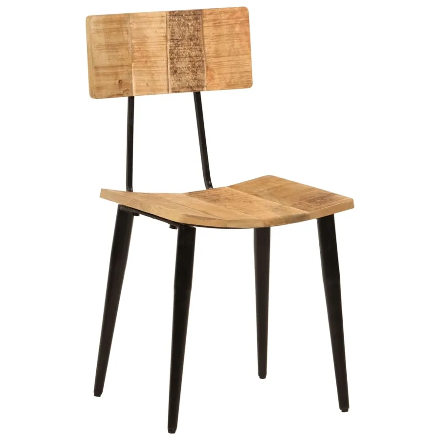Chaises à manger lot de 2 44x40x80 cm Bois de manguier solide - 10