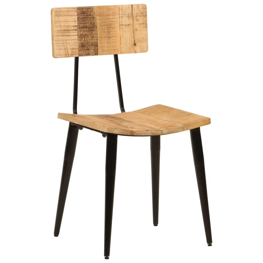 Chaises à manger lot de 2 44x40x80 cm Bois de manguier solide - 11