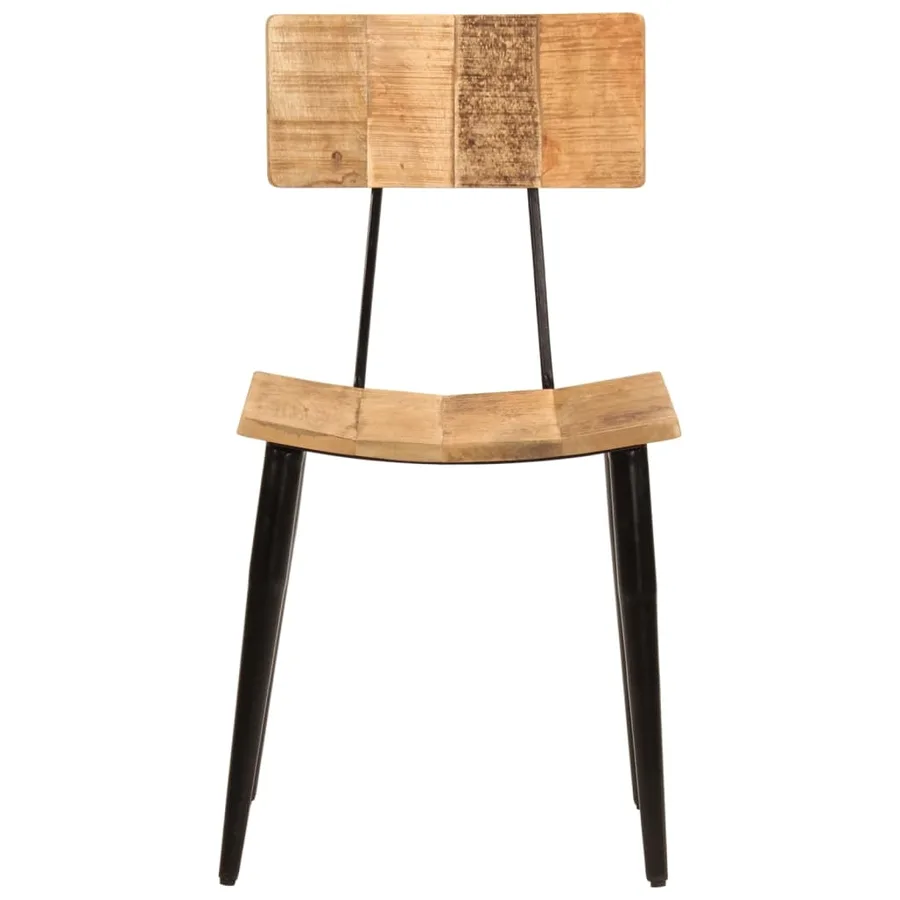 Chaises à manger lot de 2 44x40x80 cm Bois de manguier solide - 2