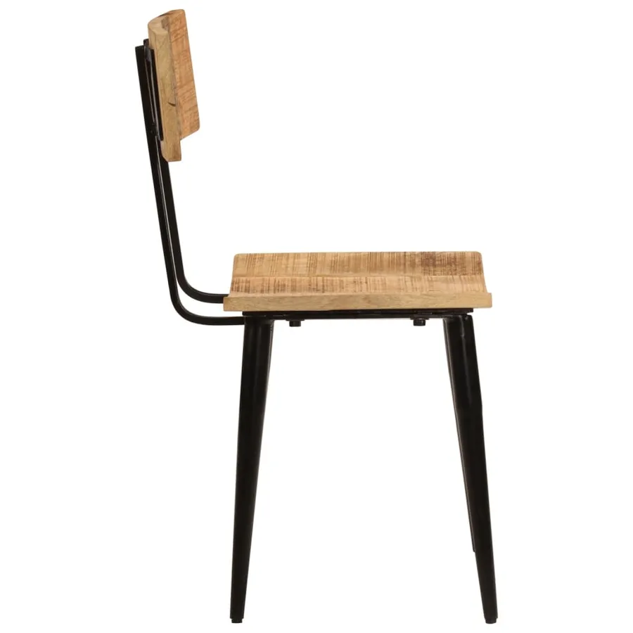 Chaises à manger lot de 2 44x40x80 cm Bois de manguier solide - 3