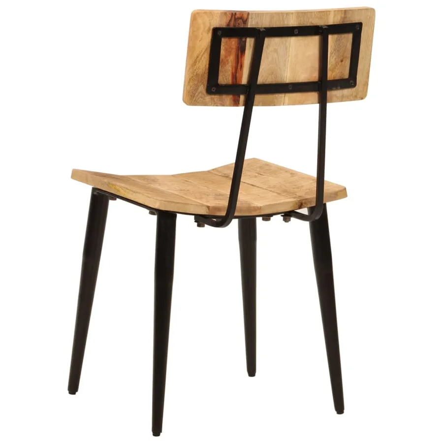 Chaises à manger lot de 2 44x40x80 cm Bois de manguier solide - 4