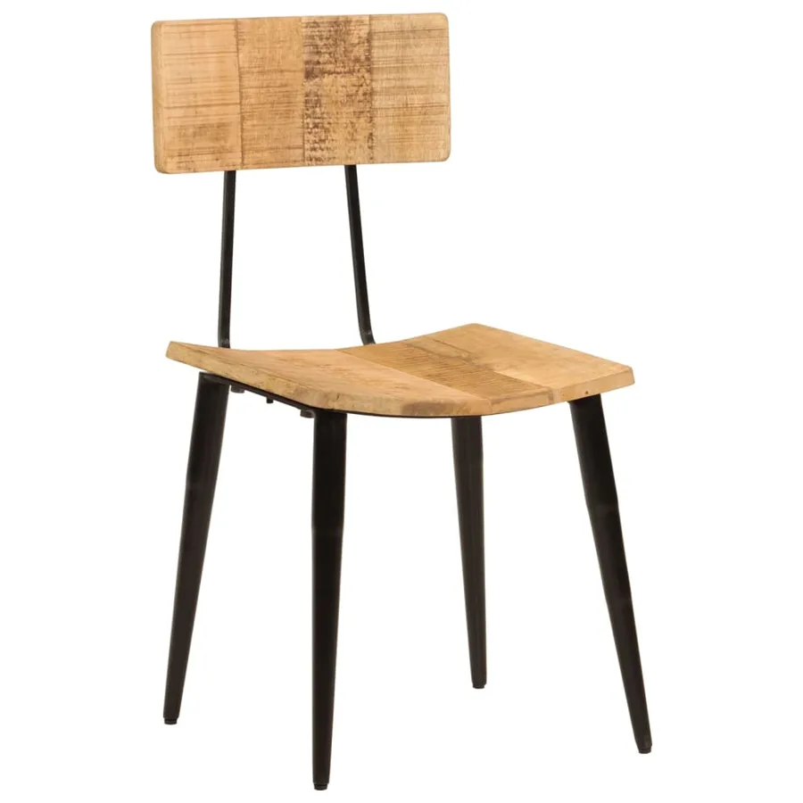 Chaises à manger lot de 2 44x40x80 cm Bois de manguier solide - 8