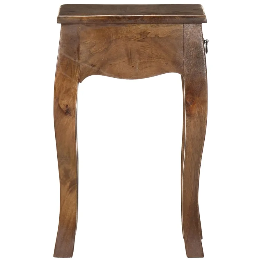 Table de chevet 28x28x46 cm Bois de manguier massif - 3