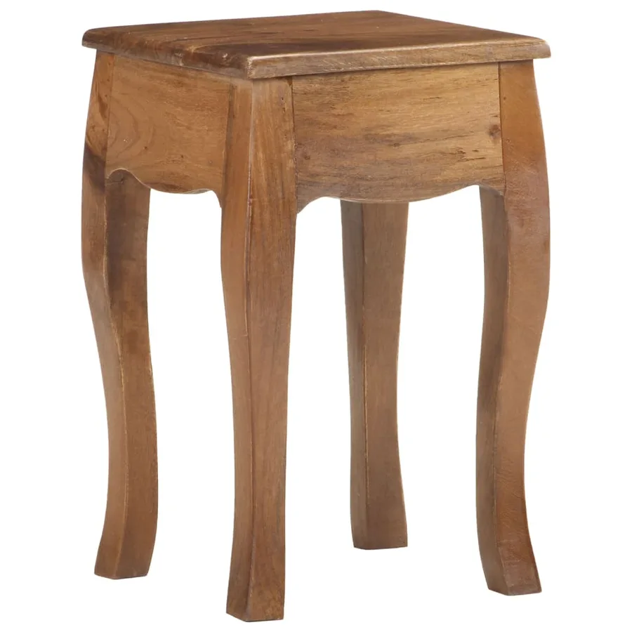 Table de chevet 28x28x46 cm Bois de manguier massif - 5